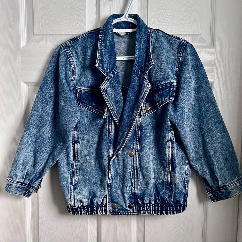 Unique Metallica jeans jacket Small Women upcycled denim metal music upcycled - Picture 2 of 5